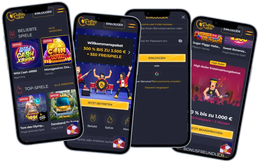rolling slots mockup